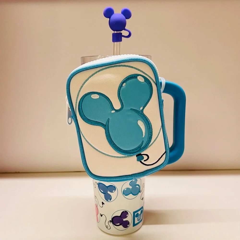 NEW Disney Mickey Balloons 30oz Insulated Stainless Steel Tumbler & Zip Case ๐๐๐ - Picture 1 of 15